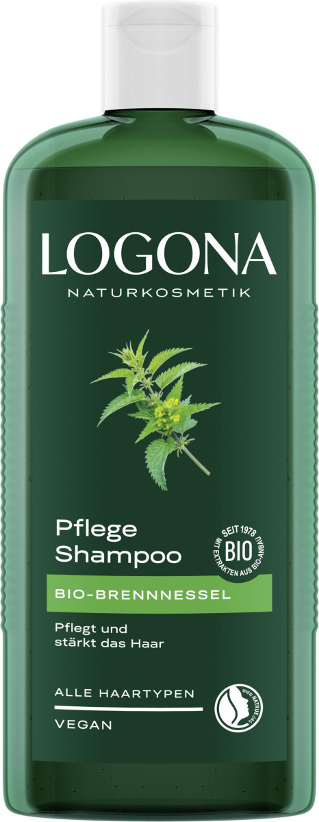 Logona Pflege Shampoo Brennessel, 250 ml Flasche
