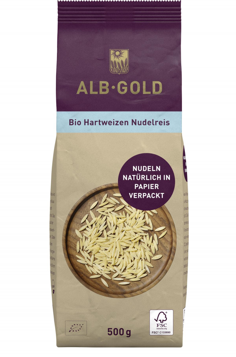 ALB-GOLD Hartweizen Nudelreis, 500 g Packung