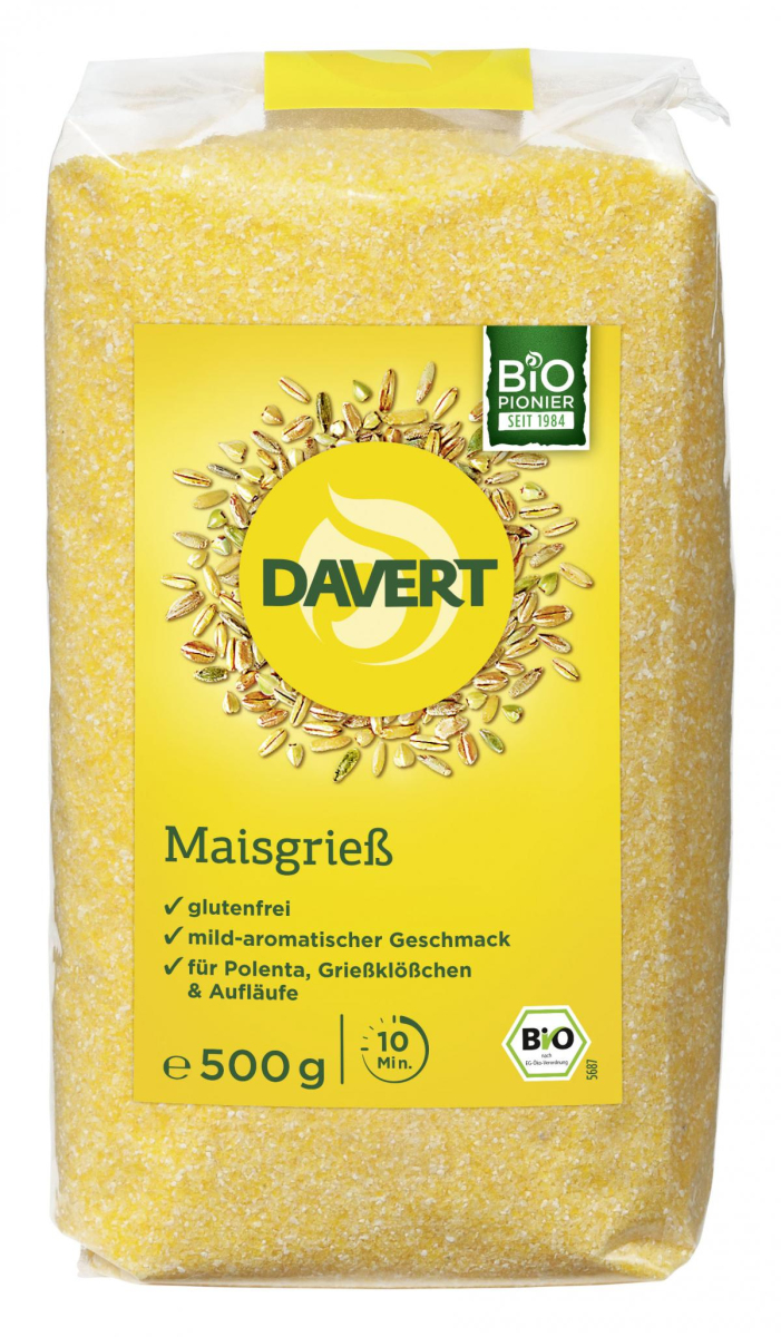 Davert Maisgrieß Polenta, 500 g Packung