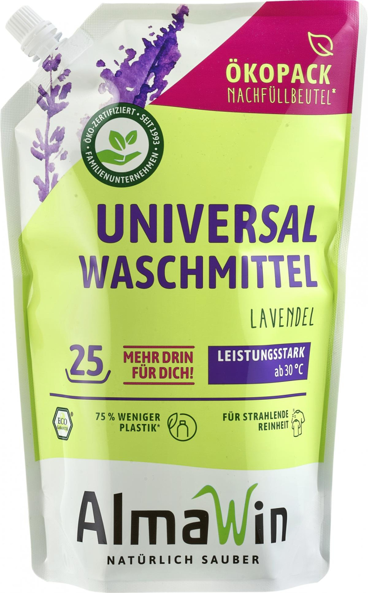 Alma Win Flüssiges Waschmittel im Standbodenbeutel
