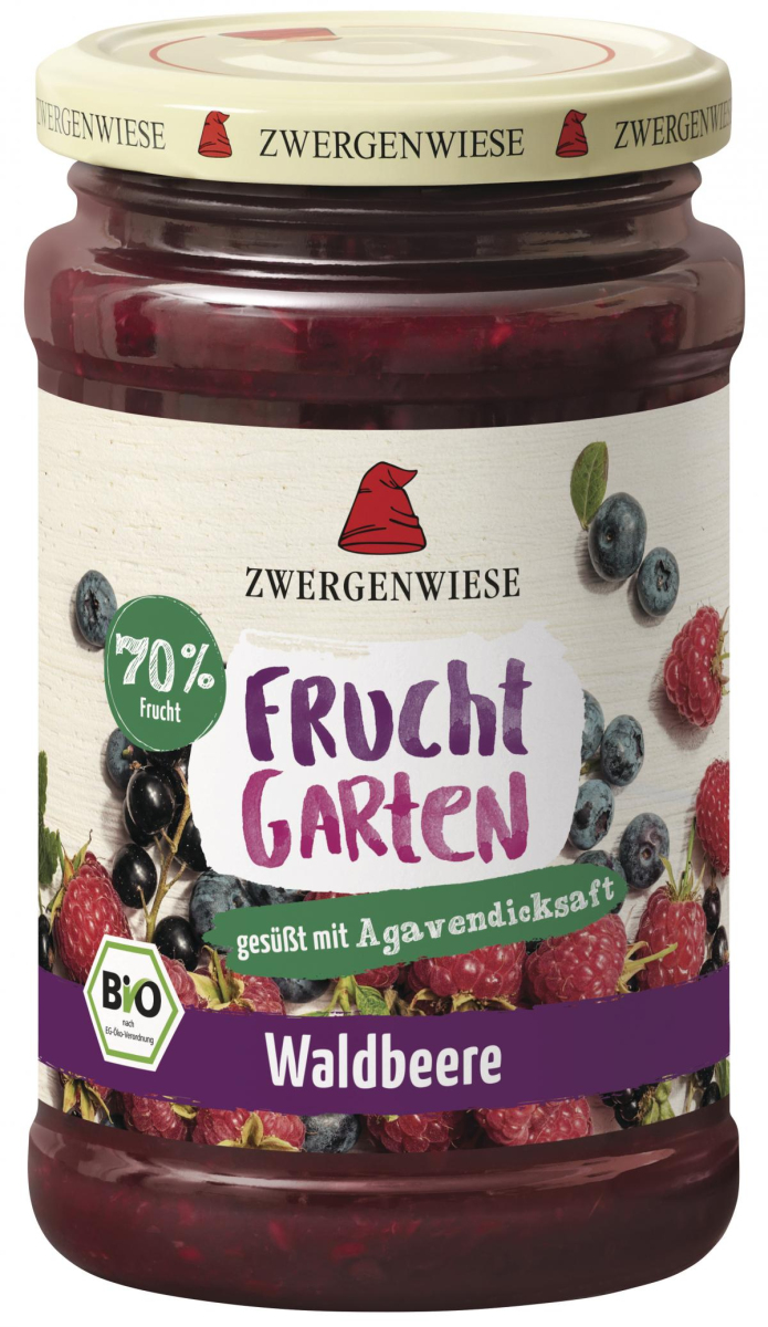 Zwergenwiese FruchtGarten Waldbeere, 225 gr Glas -