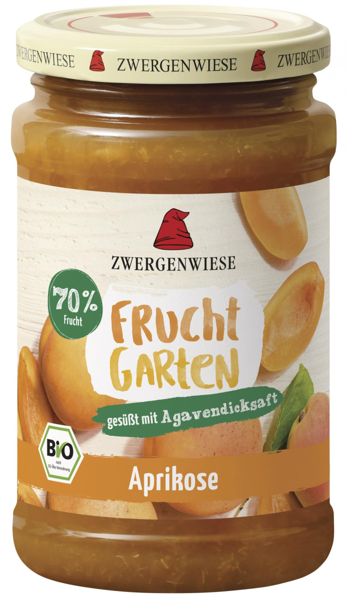 Zwergenwiese FruchtGarten Aprikose, 225 gr Glas -7