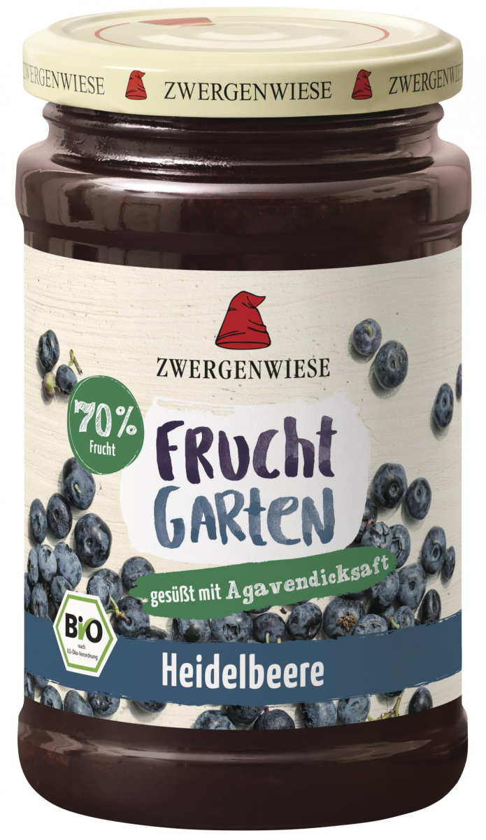 Zwergenwiese FruchtGarten Heidelbeere, 225 gr Glas