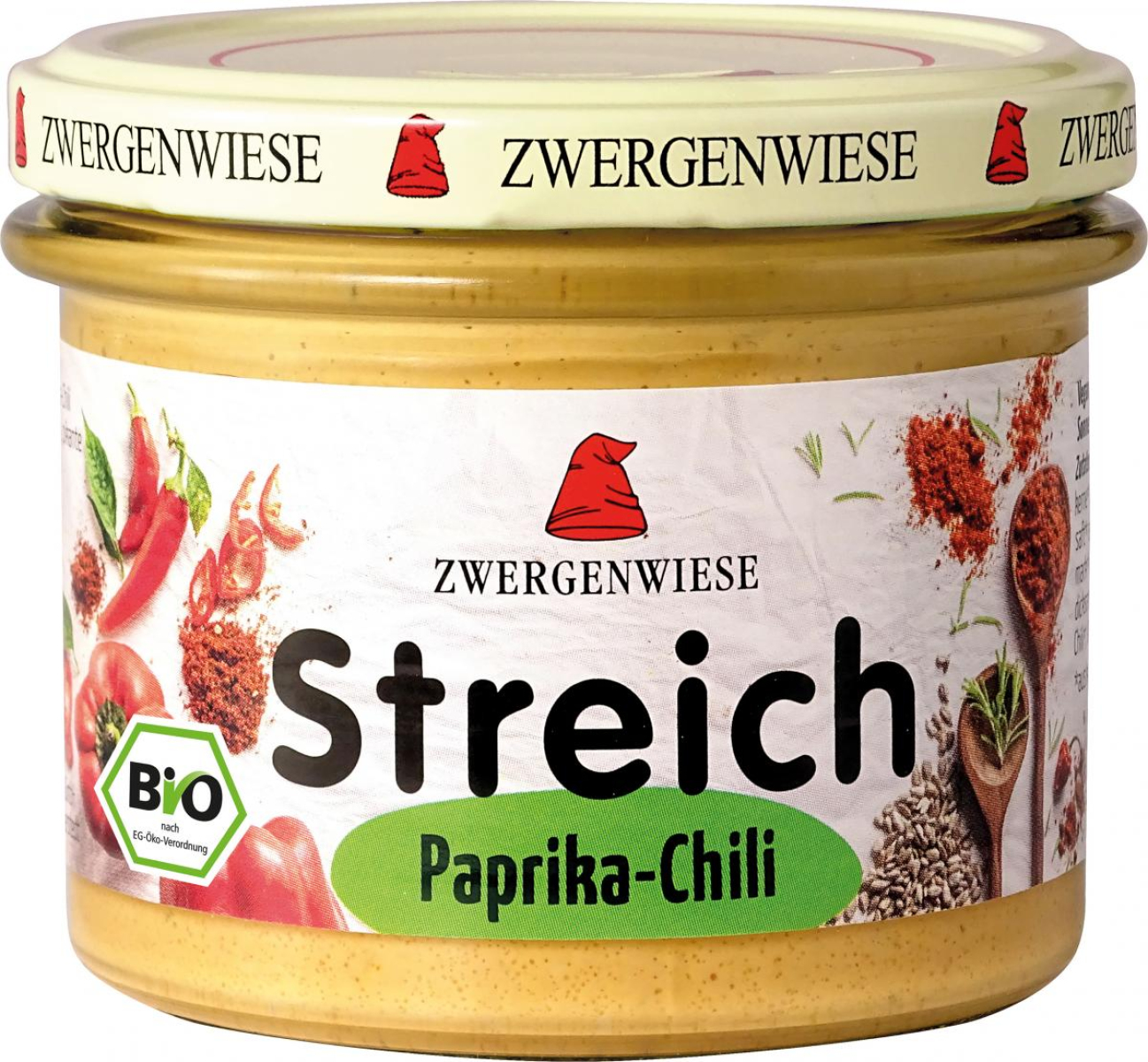 Zwergenwiese Paprika-Chili Streich, 180 gr Glas