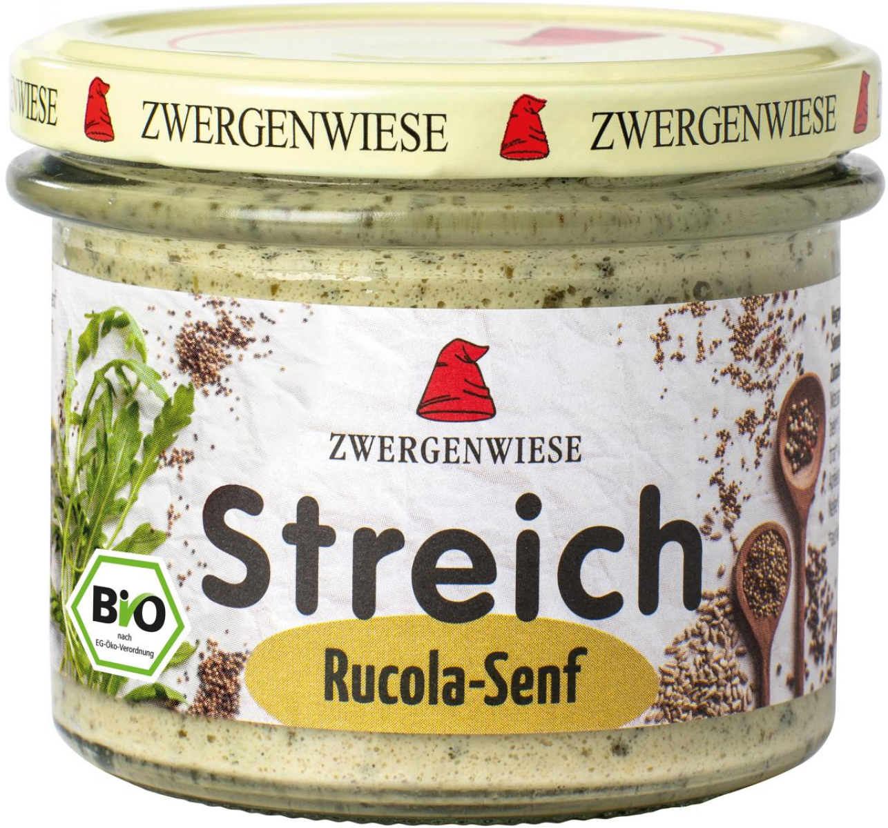 Zwergenwiese Rucola-Senf Streich, 180 gr Glas