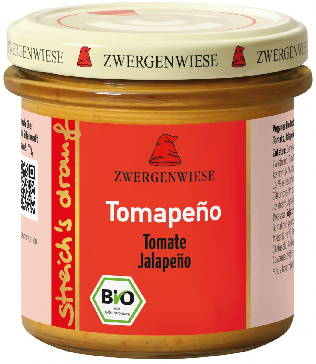 Zwergenwiese streichs drauf Tomapeño, 135 g Glas