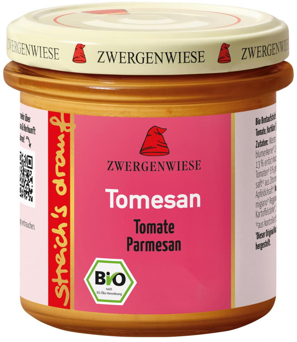 Zwergenwiese streichs drauf Tomesan, 135 g Glas