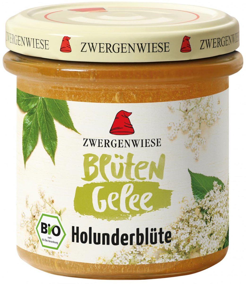 Zwergenwiese BlütenGelee Holunderblüte, 160 g Glas