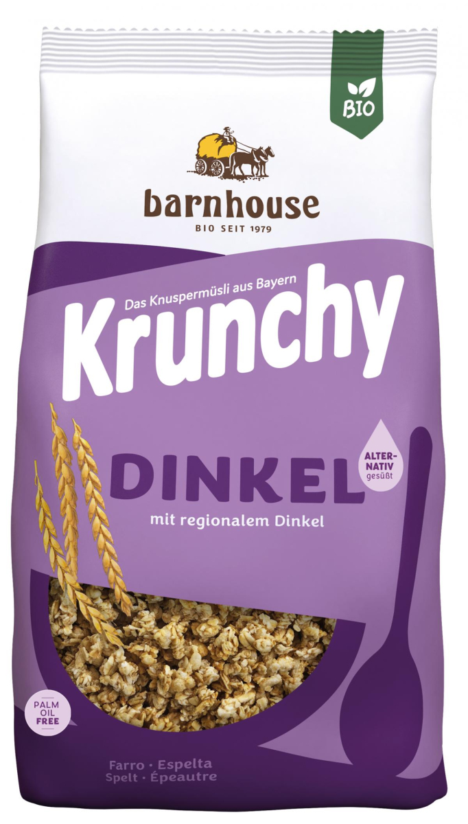 Barnhouse Krunchy Pur Dinkel, 375 gr Packung