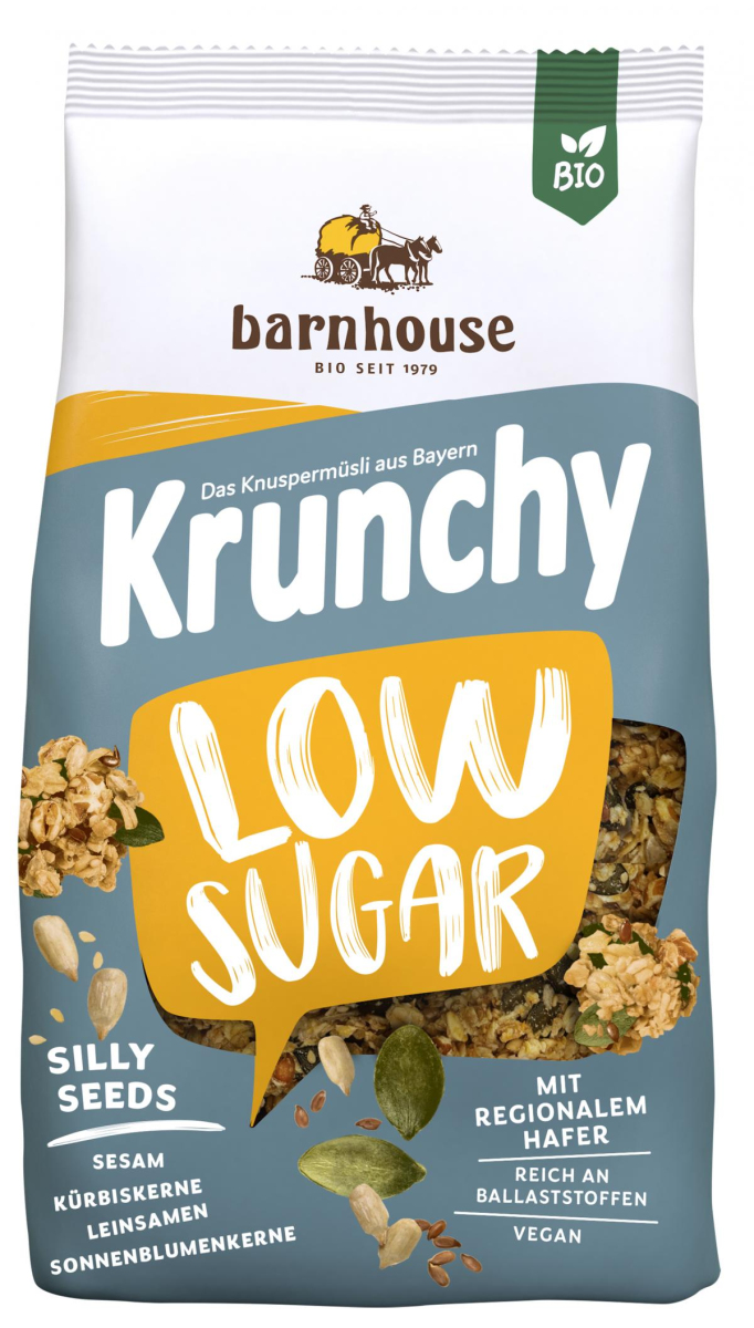 Barnhouse Krunchy Low Sugar Silly, 375 g Packung
