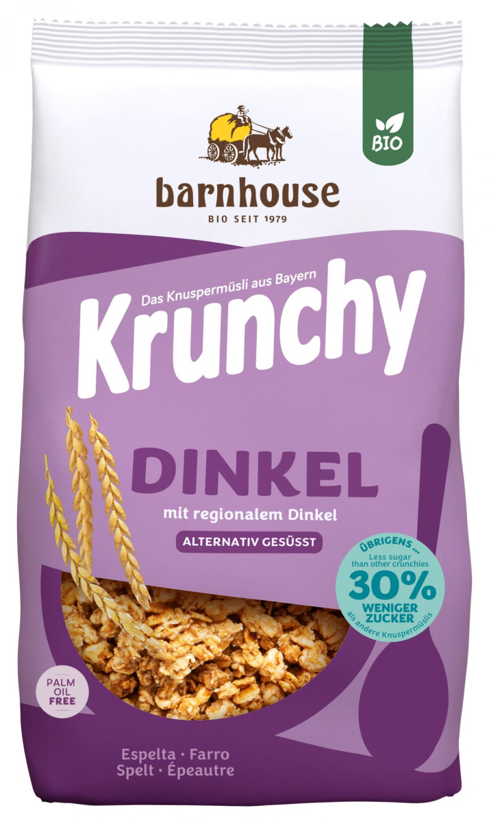 Barnhouse Krunchy Dinkel weniger Zucker, 600 g Pac