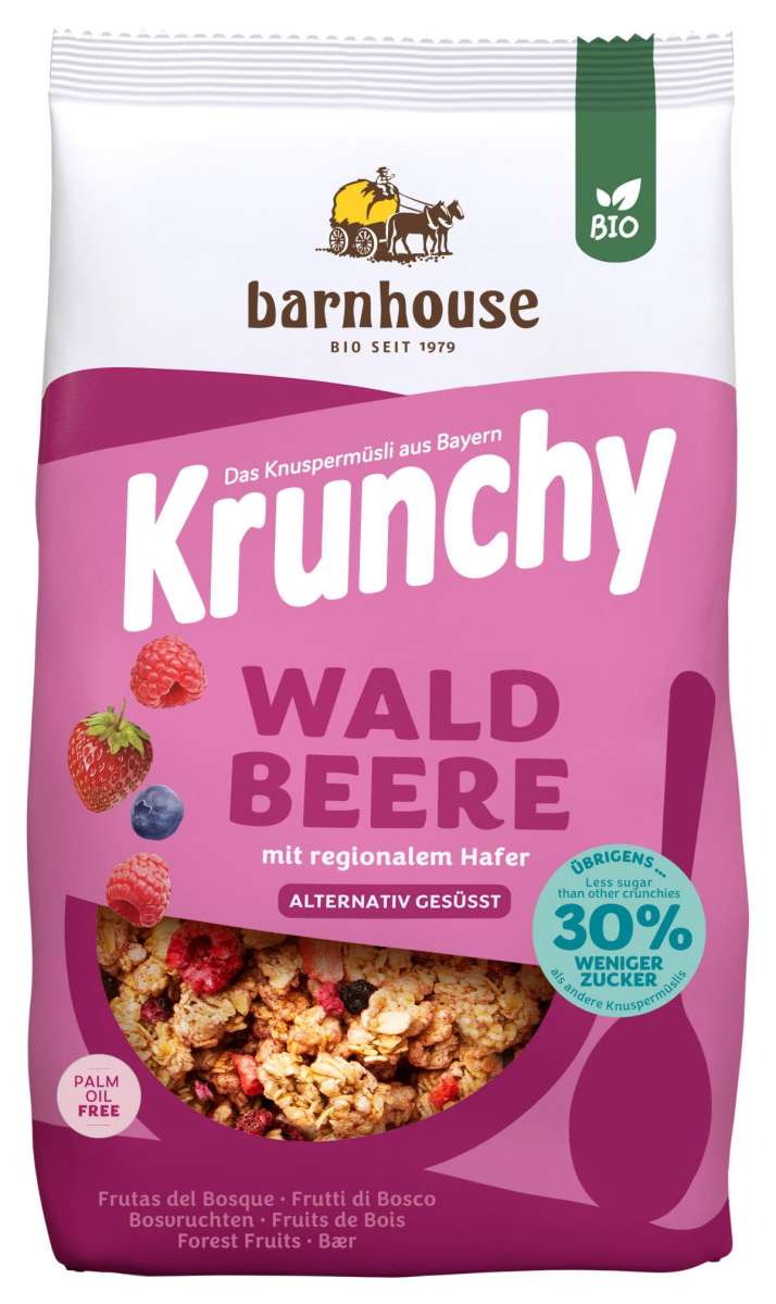 Barnhouse Krunchy Waldbeere weniger Zucker, 500 g