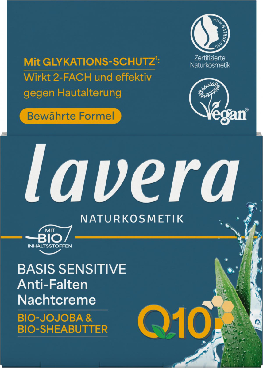 lavera Nachtcreme Anti-Falten Q10, 50 ml Tiegel