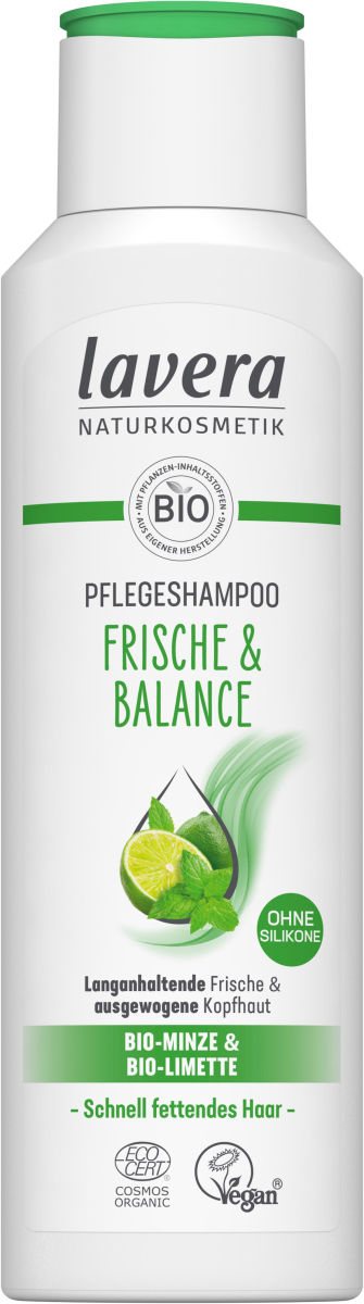 lavera Pflegeshampoo Frische & Balance, 250 ml Fla