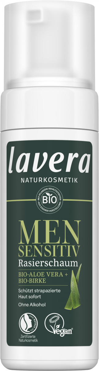 lavera Rasierschaum Men Sensitiv, 150 ml Flasche