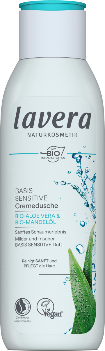 lavera Cremedusche Basis Sensitive, 250 ml Flasche