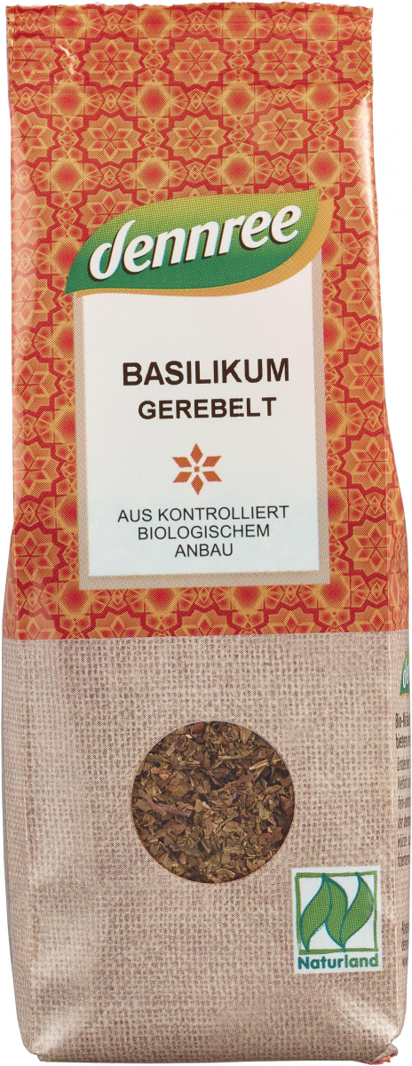 dennree Basilikum, gerebelt, 25 gr Packung