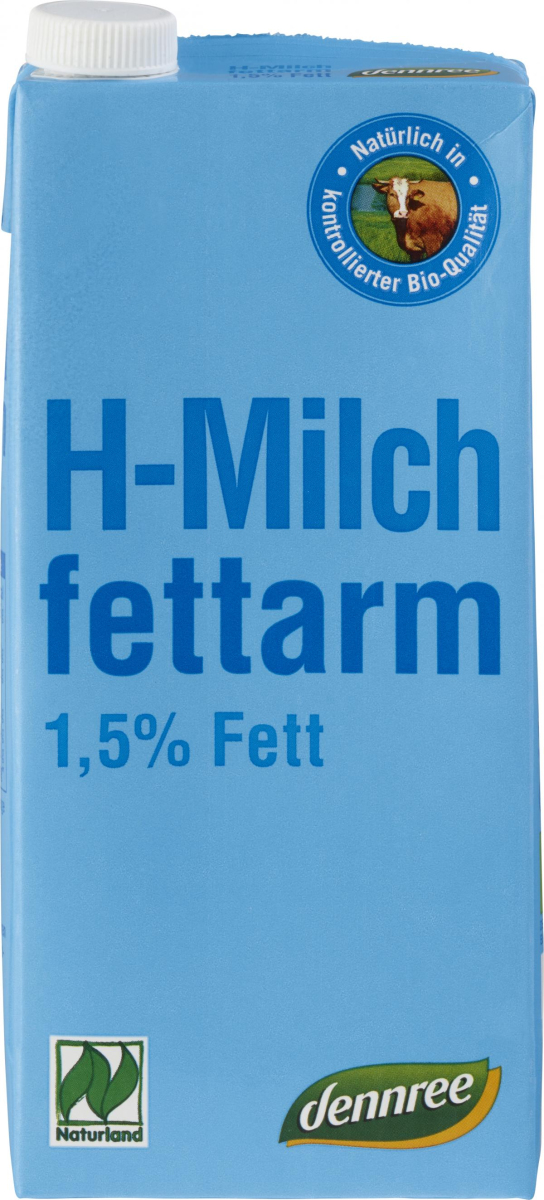 dennree H-Milch, 1 ltr Packung Naturland
