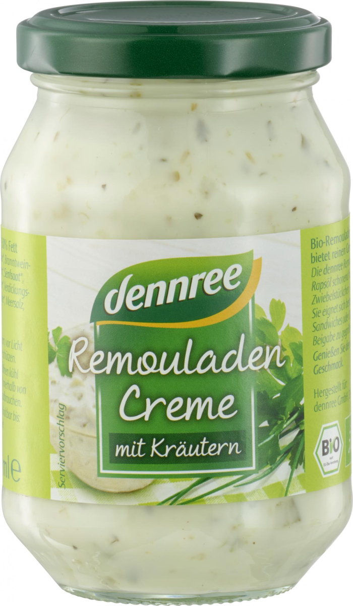 dennree Remouladencreme ohne Ei mit Kräutern, 250