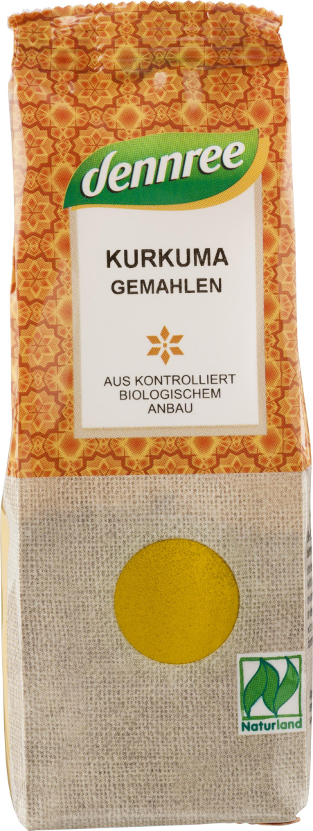 dennree Kurkuma gemahlen, 50 gr Packung