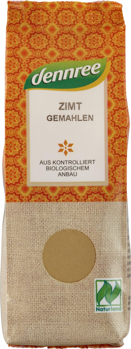 dennree Zimt, gemahlen, 50 gr Packung -Naturland-
