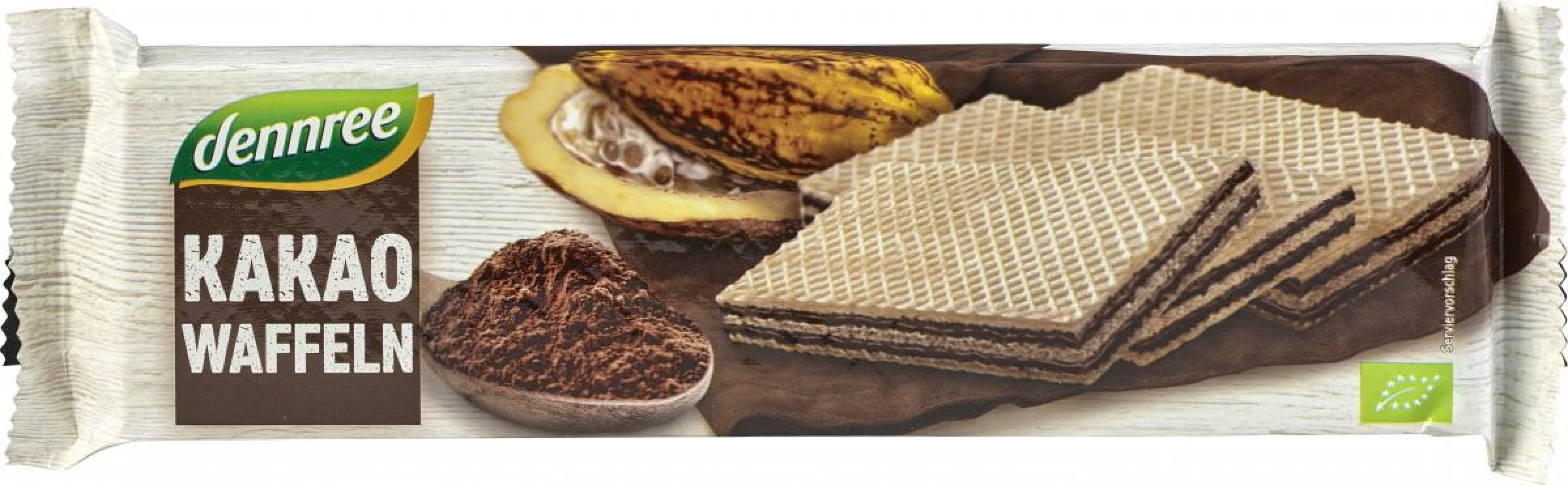dennree Cremewaffeln Kakao, 125 gr Packung