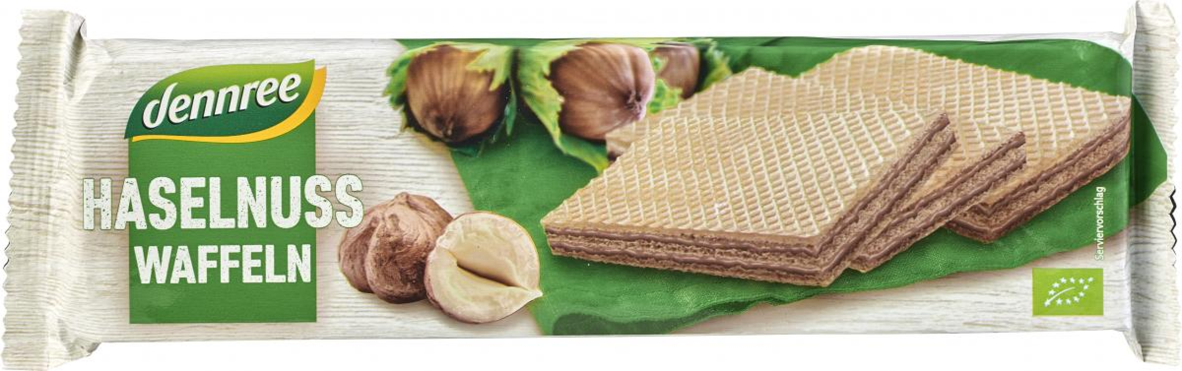 dennree Cremewaffeln Haselnuss, 125 gr Packung