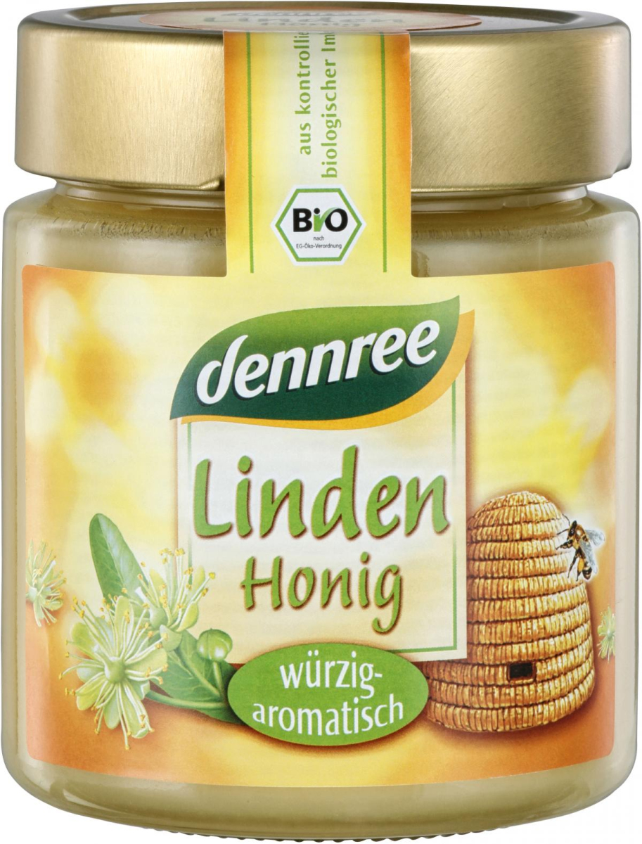 dennree Lindenhonig, Rumänien,, 500 gr Glas - crem