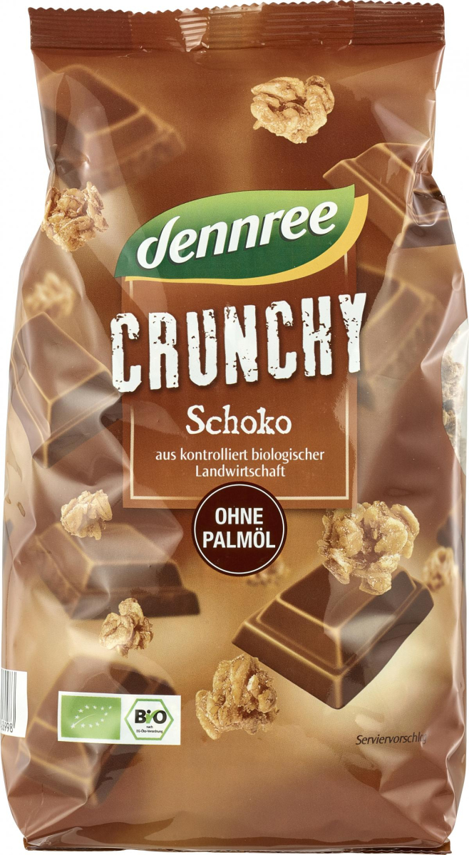 dennree Schoko Crunchy, 750 gr Packung