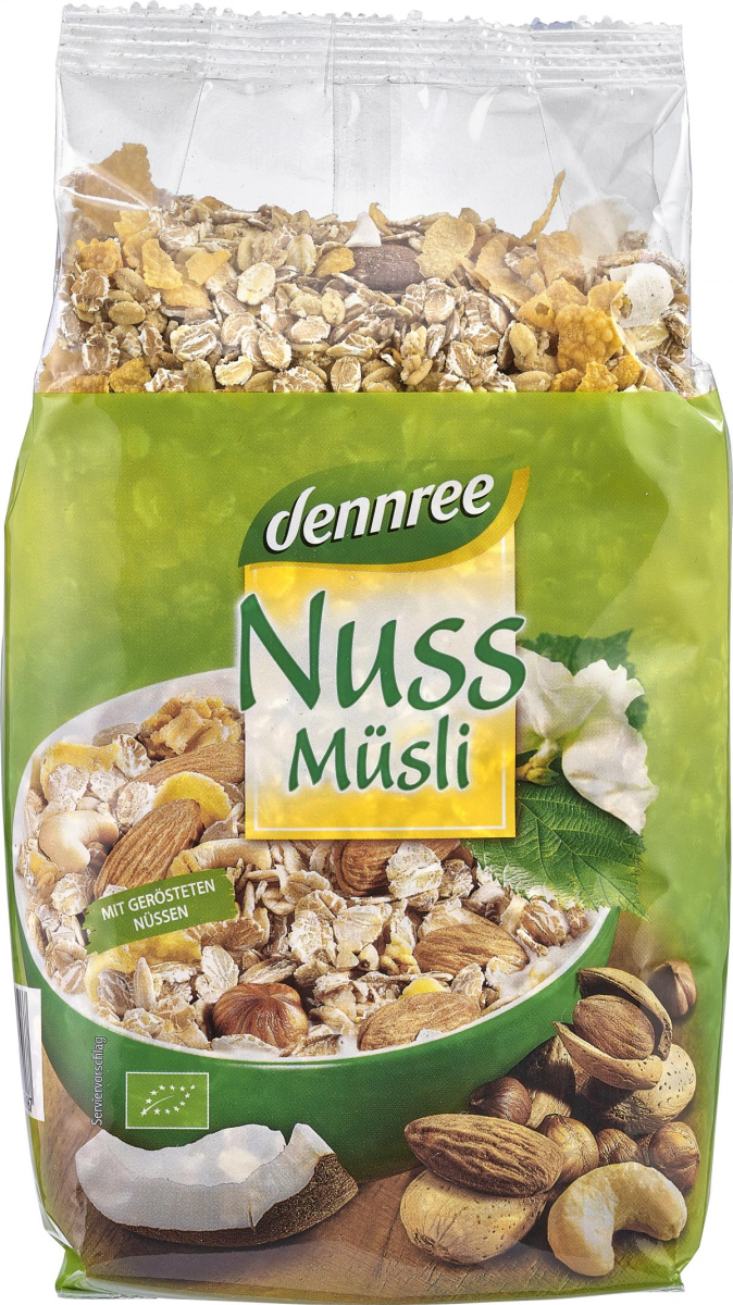 dennree Nuss Müsli, 750 gr Packung