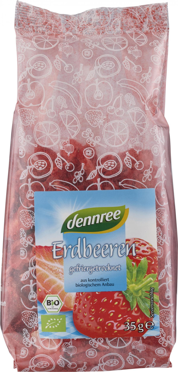 dennree Erdbeeren,  gefriergetrocknet in Scheiben,