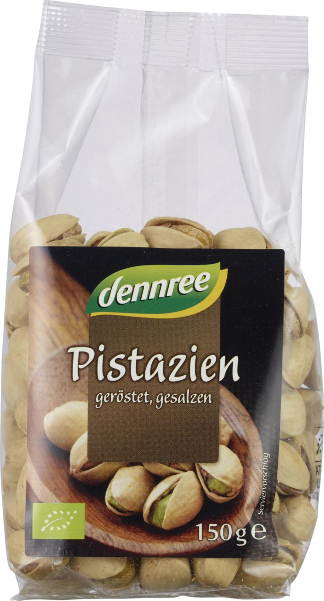 dennree Pistazien mit Schale, geröstet & gesalzen,