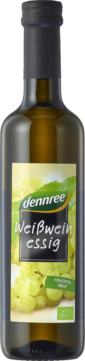 dennree Weißweinessig, 500 ml Flasche