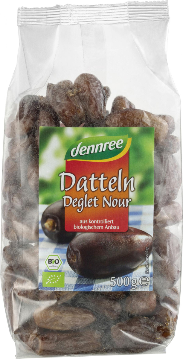 dennree Datteln Deglet Nour, entsteint, 500 gr Pac