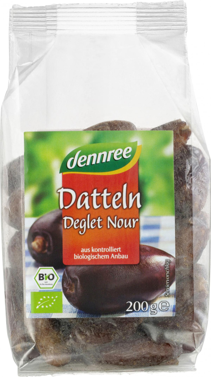 dennree Datteln Deglet Nour, entsteint, 200 gr Pac