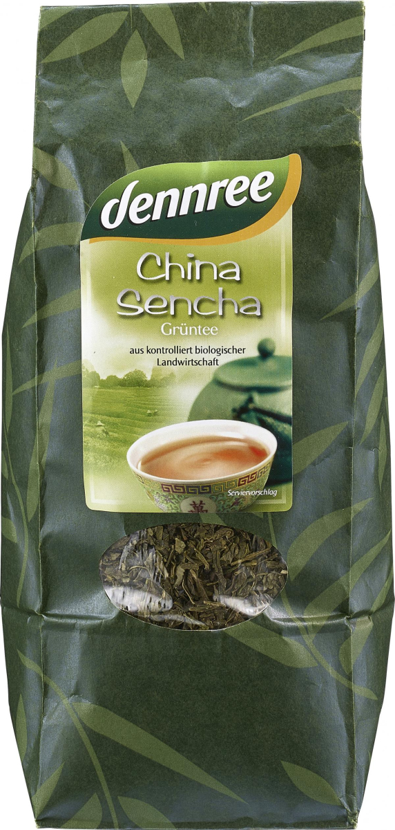 dennree China Sencha Grüntee, 500 gr Packung