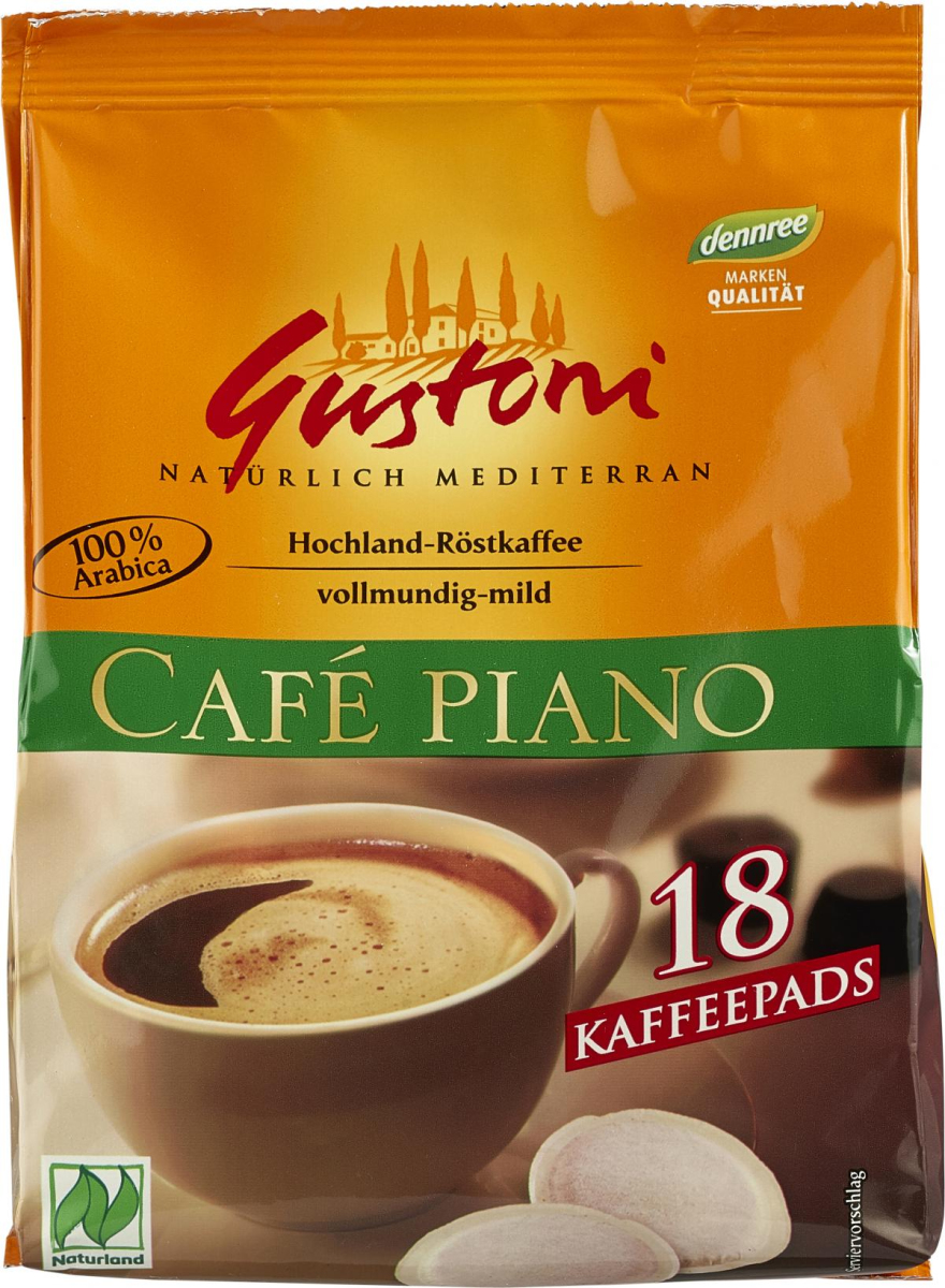 Gustoni Café Piano Kaffee-Pads aus Mexico und Peru