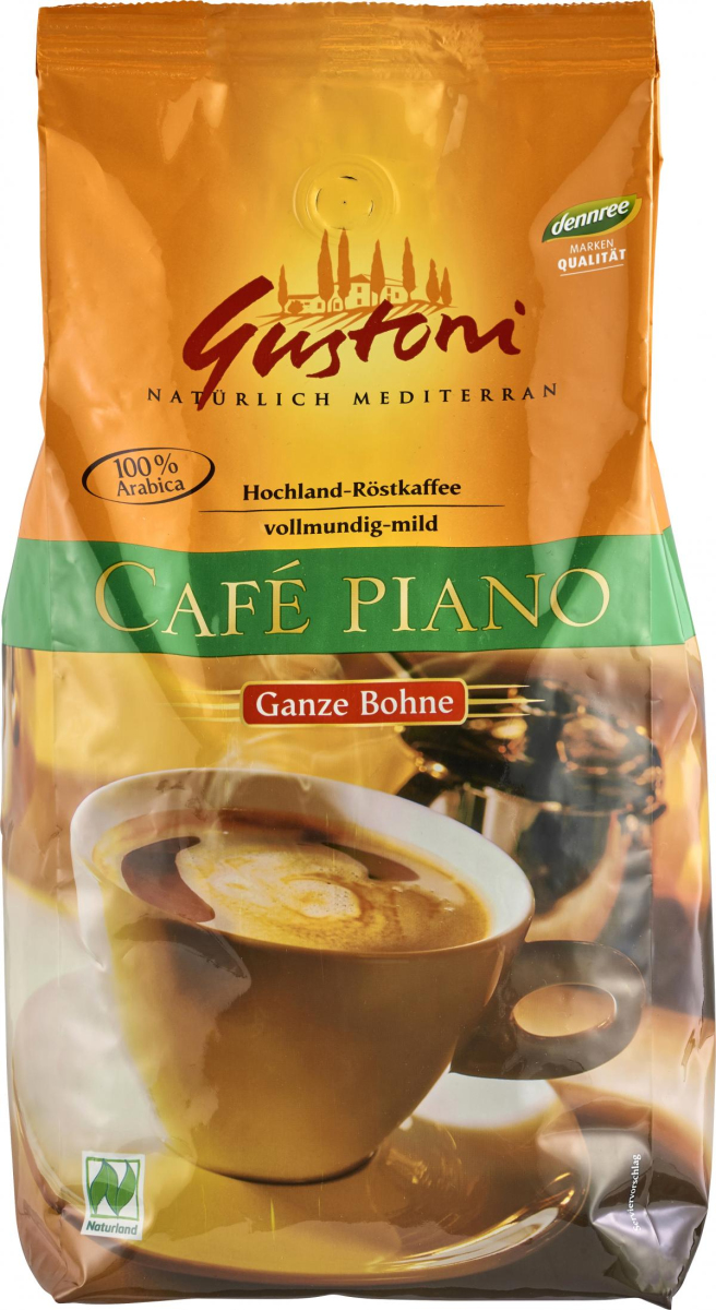 Gustoni Café Piano, ganze Bohne, 1 kg Packung
