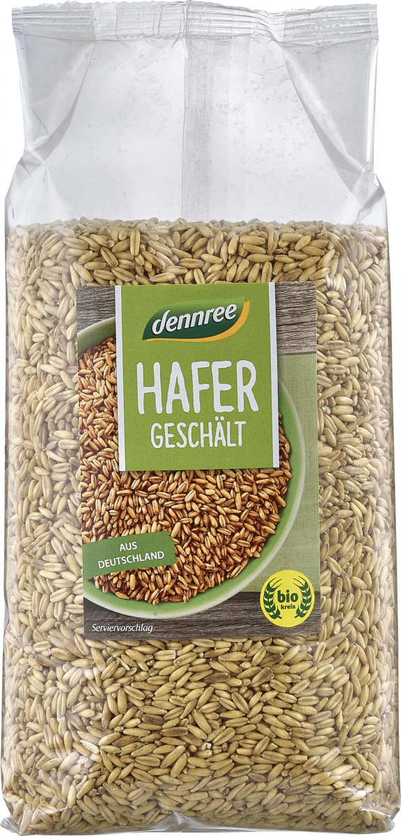 dennree Hafer geschält, Deutschland, 1 kg Packung