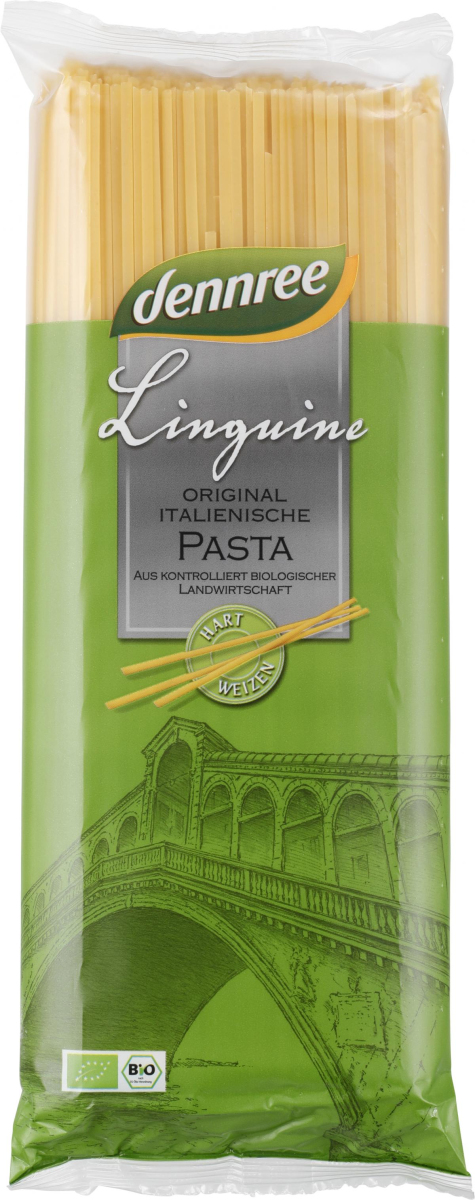 dennree Hartweizen-Linguine, 1 kg Packung -hell-