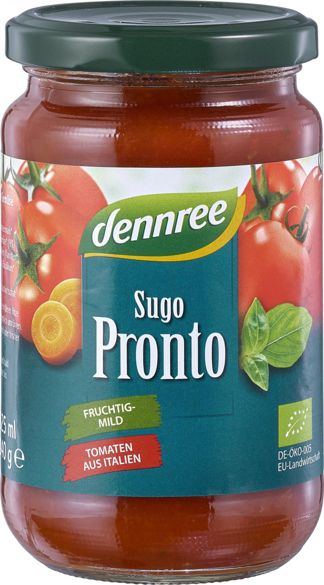dennree Tomatensauce Sugo Pronto, 340 gr Glas