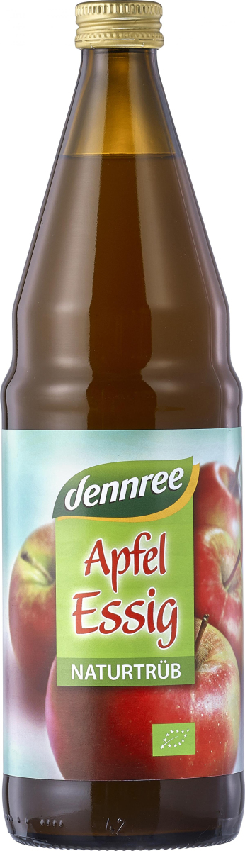 dennree Apfelessig, naturtrüb, 0,75 ltr Flasche