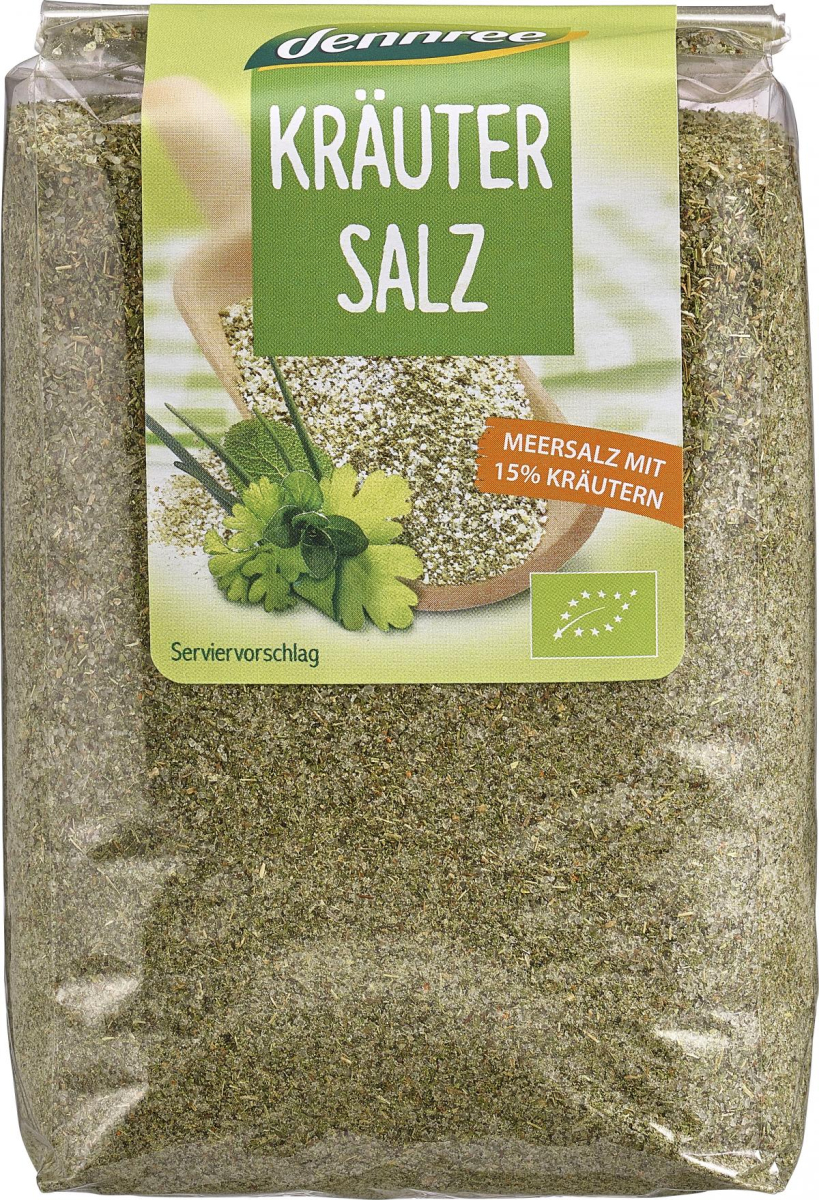 dennree Kräutersalz im Nachfüllbeutel, unjodiert,