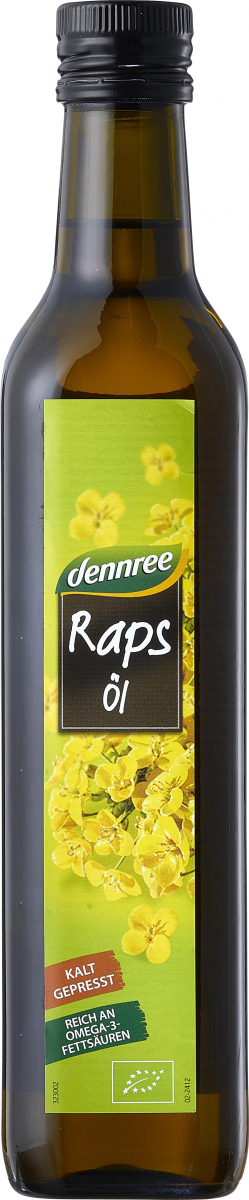 dennree Rapsöl, nativ kalt gepresst, 0,5 ltr Flasc