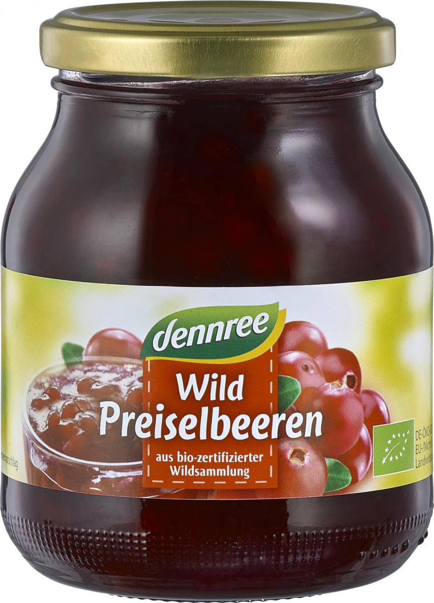 Preiselbeeren aus Wildsammlung, 400 gr Glas