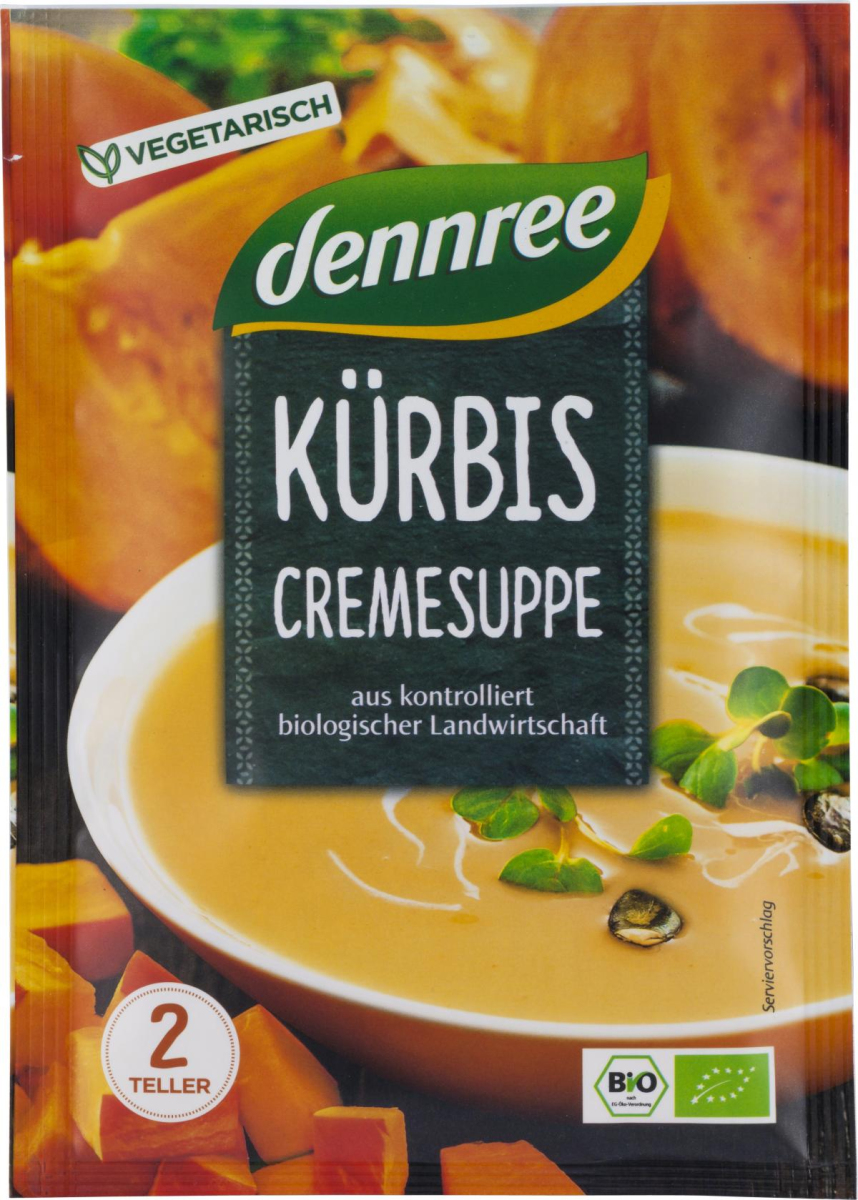 dennree Kürbiscremesuppe, 40 gr Packung