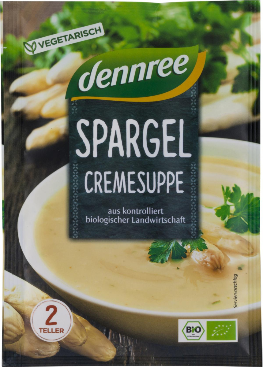 dennree Spargelcremesuppe, 45 gr Packung
