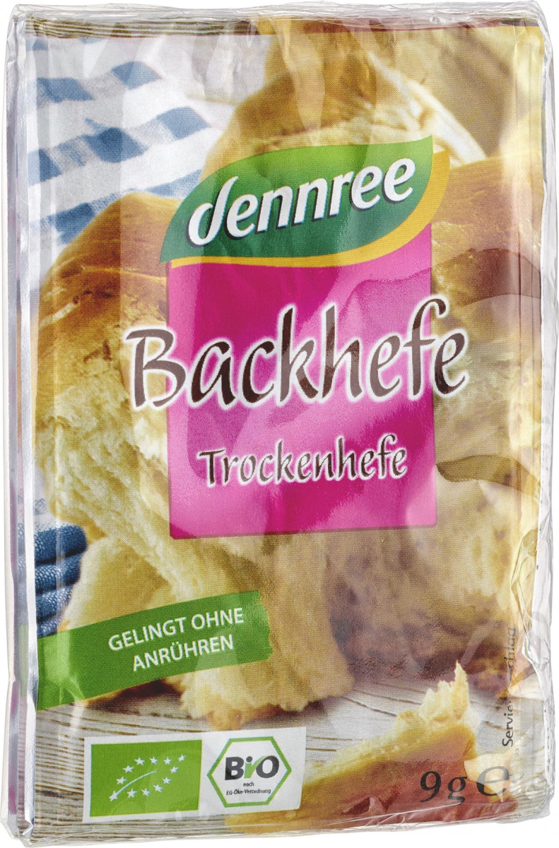 dennree Backhefe 3x9gr, 27 gr Packung
