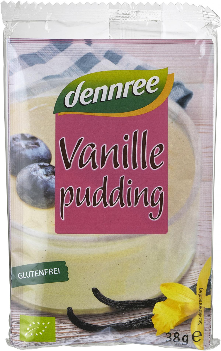dennree Pudding Vanille 3 x 38 gr, 114 gr Packung