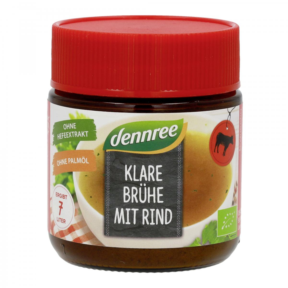 dennree Klare Brühe mit Rind  mit 3% Rindfleisch,